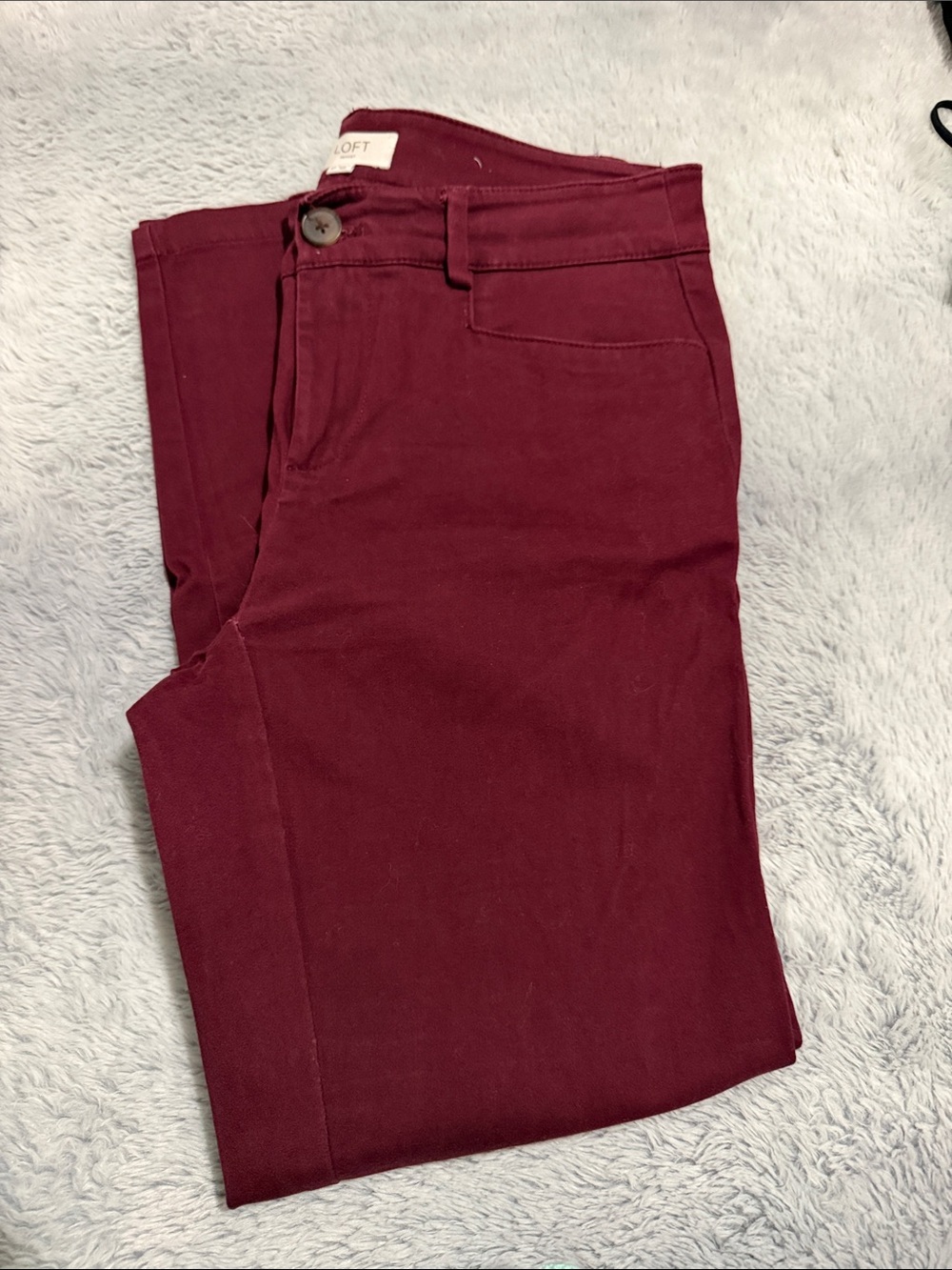 LOFT Men's Wine Slim Stretch Chinos